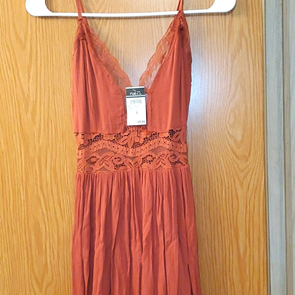 Rust maxi dress